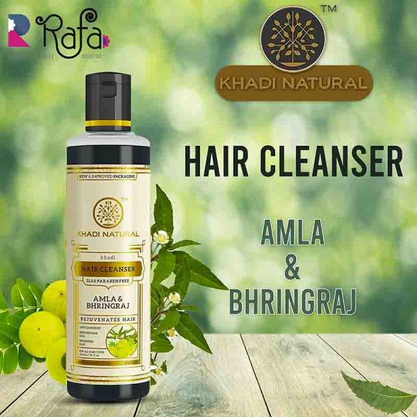 Khadi Natural Herbal Amla & Bhringraj Hair Cleanser- Sls & Paraben Free-210 Ml