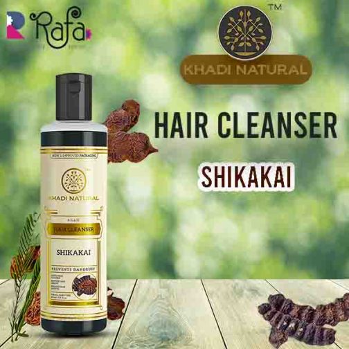 Khadi Natural Shikakai Shampoo for Cleaning Hair | Natural Hair Cleanser with Shikakai | Nourishing Shampoo for Healthy Hair | Suitable for All Hair Types 210ml