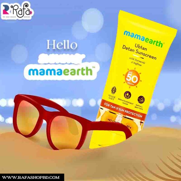 Mamaearth Ubtan Detan Sunscreen With Turmeric & Saffron - 50 g