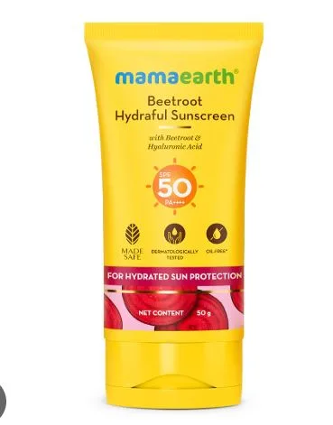 Mamaearth Beetroot Hydraful Sunscreen With Hyaluronic Acid - 50 g