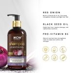 WOW Skin Science Red Onion Black Seed Oil Shampoo with Red Onion Seed Oil Extract - Image 2