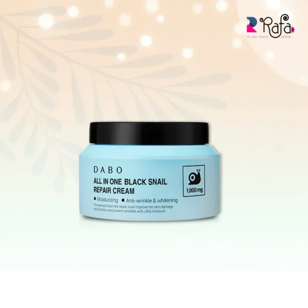 DABO All In One Black Snail Repair Cream jar on white background