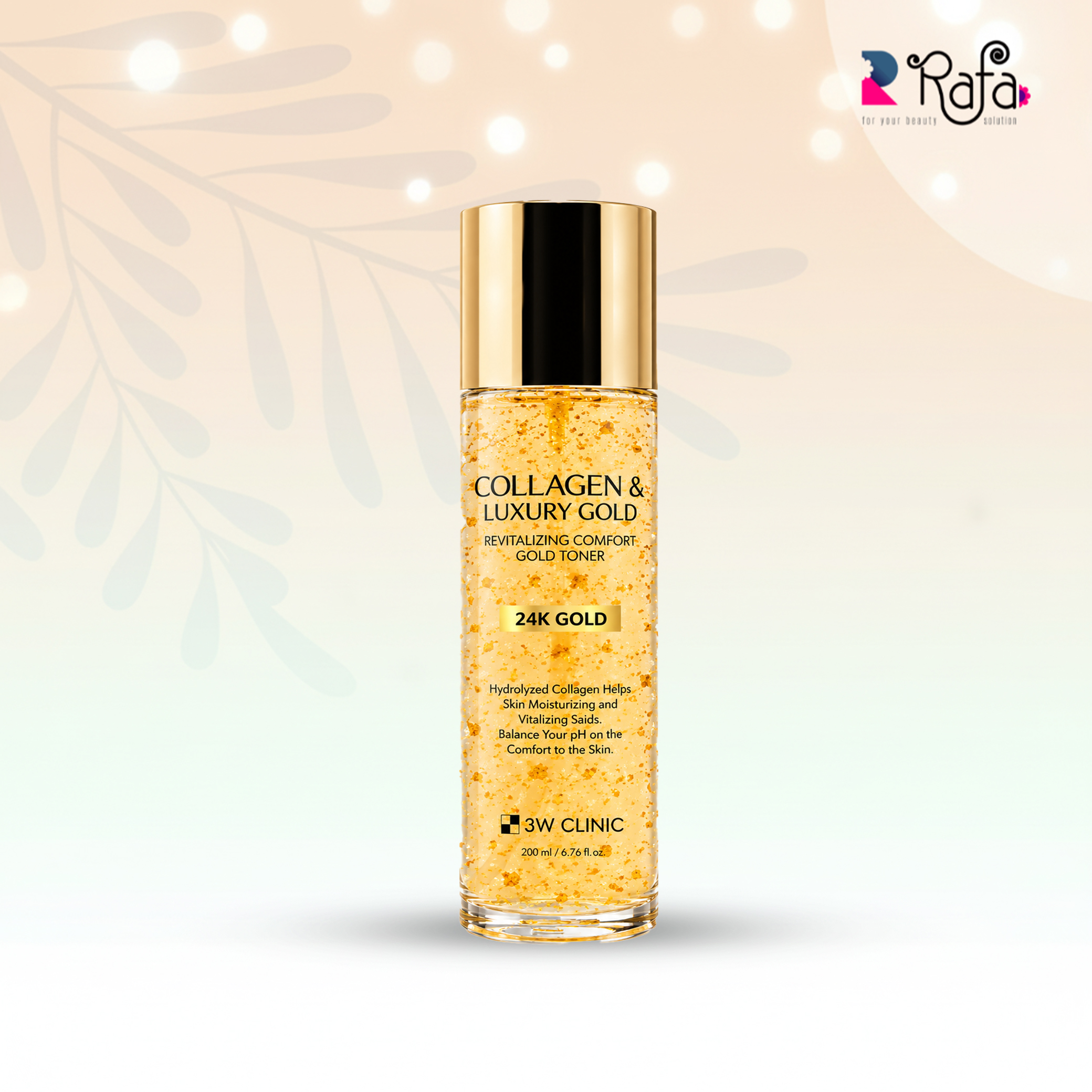 24k 3W Clinic Collagen & Luxury Gold Revitalizing Comfort Gold Toner ( 200ml ) - Image 1