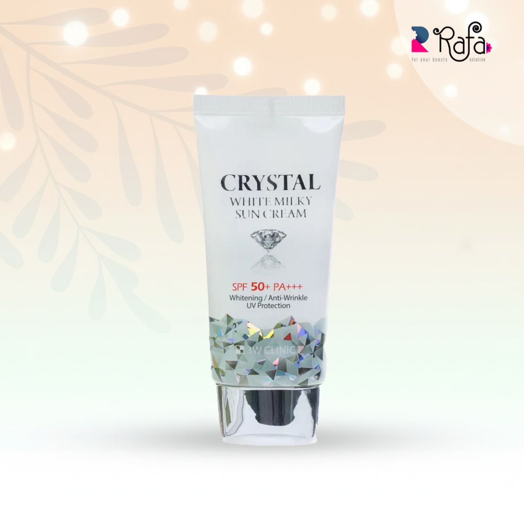 cry 3W Clinic Crystal White Milky Sun Cream SPF 50+ PA+++ ( 50g ) - Image 1