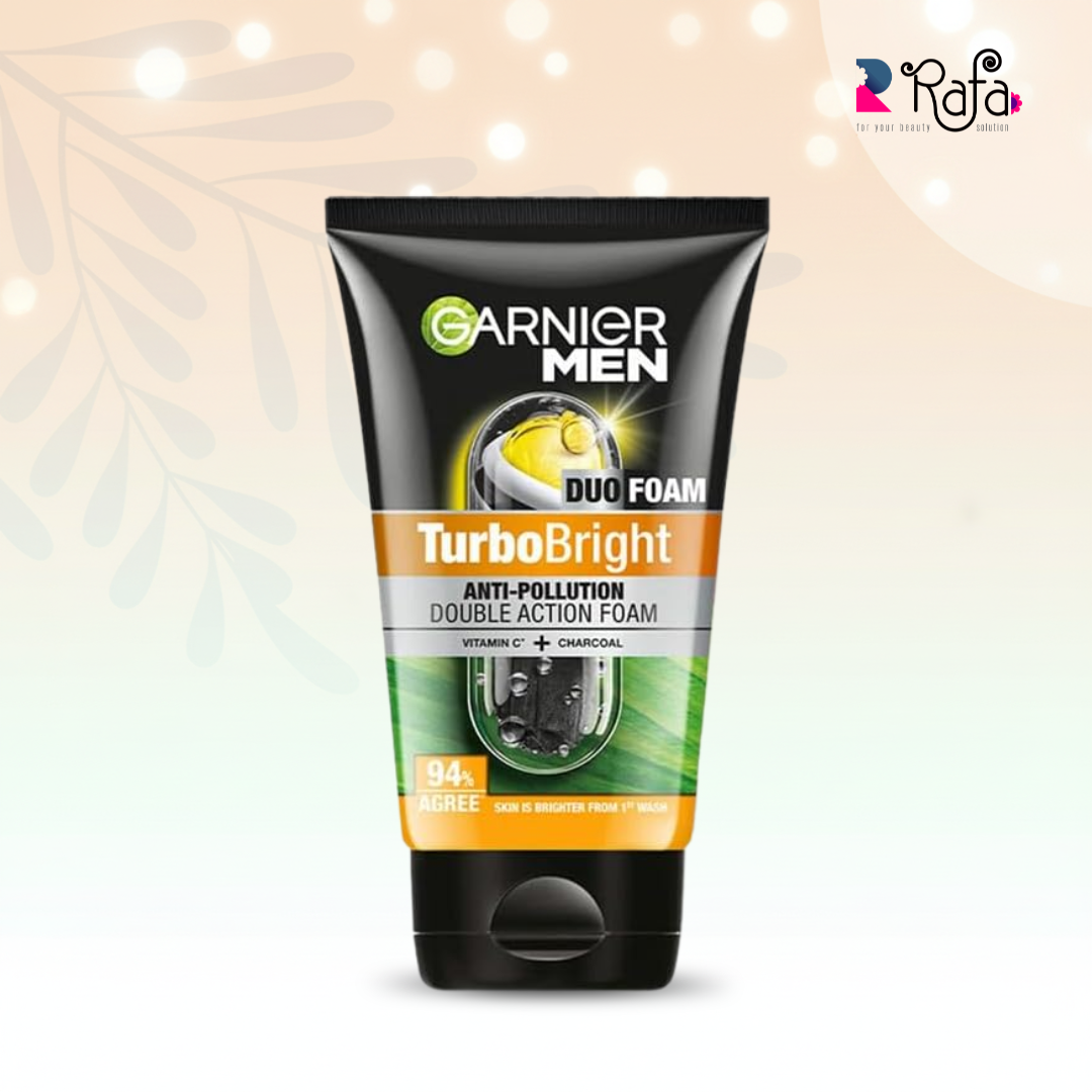 311 Garnier Men Turbo Bright Anti Pollution Double Action Face Wash - Image 1