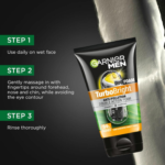 Garnier Men Turbo Bright Anti Pollution Double Action Face Wash - Image 2